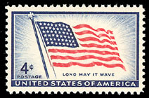 The stamps' identy -  1st Gori Press stamp - July 4, 1957 - chosen becasue it is about the time I started collecting stamps... and the 4th is my birthday ;0)